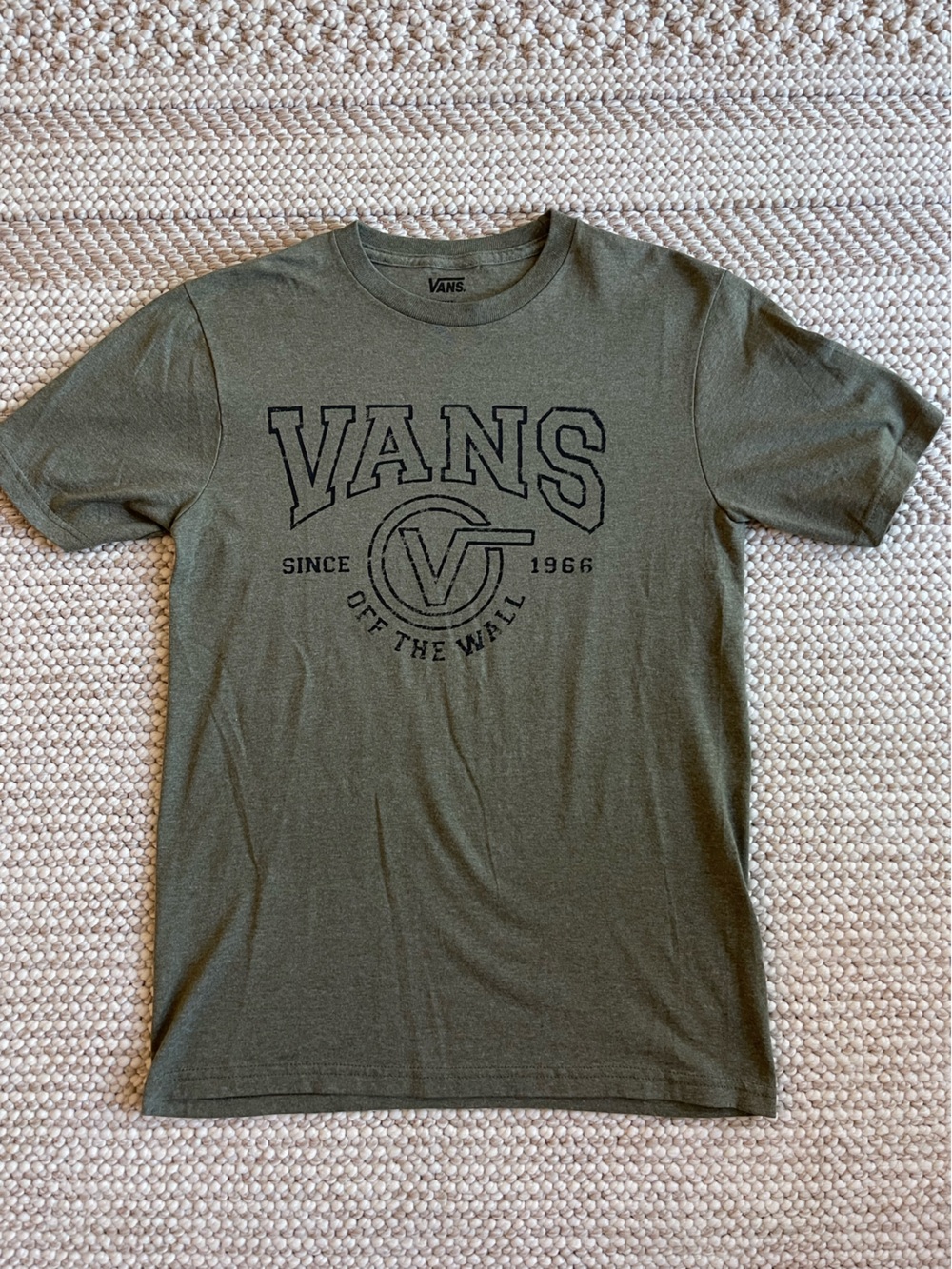 Vans Olive Green Logo Short Sleeve Tee